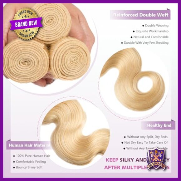 Human Hair Extensions 3 Bundles Body Wave 18-22 Inch Brazilian Virgin Hair main image 4